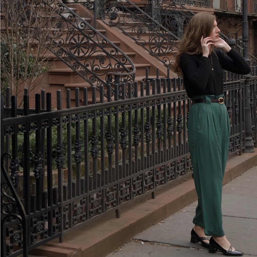 NA NIN Townes Trousers in Vintage Wash Modal Topiary XS - Picture 5 of 13
